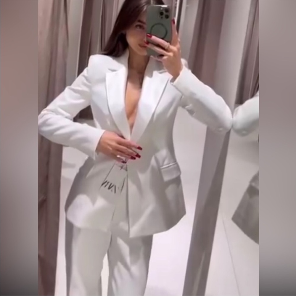 ZARA 2 PIECES MATCHING SET TUXEDO JACKET AND TUXEDO PANTS - Picture 8 of 16